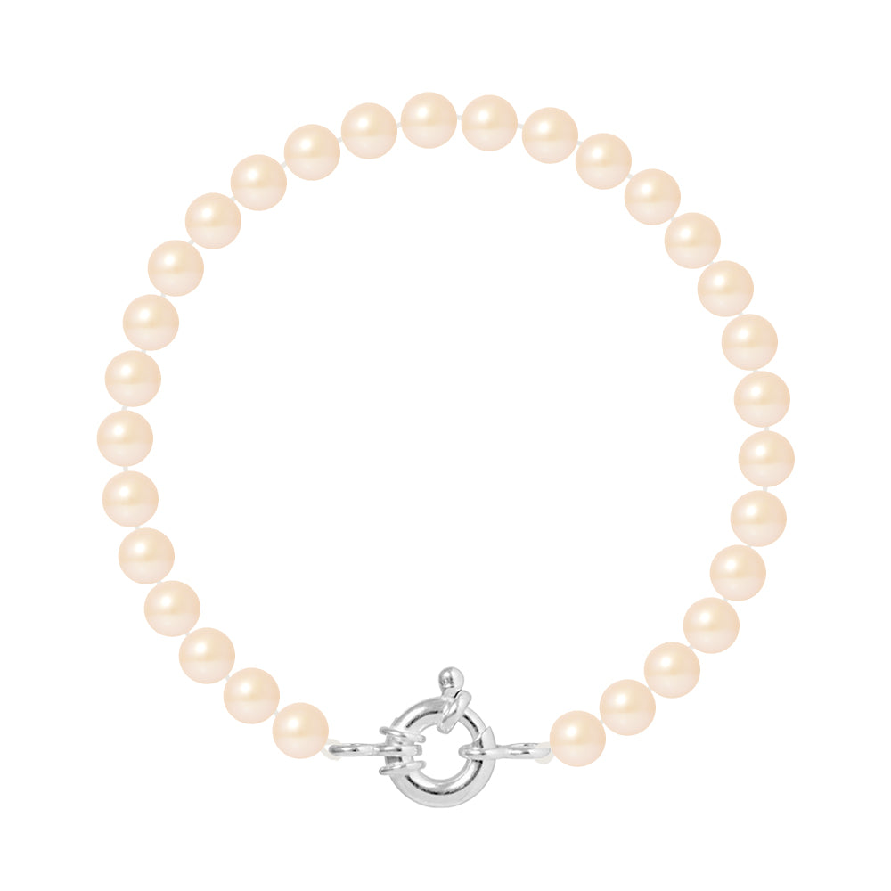 PERLINEA - Round Cultured Pearl Bracelet 6-7 mm Natural Pink - Women's Jewelry