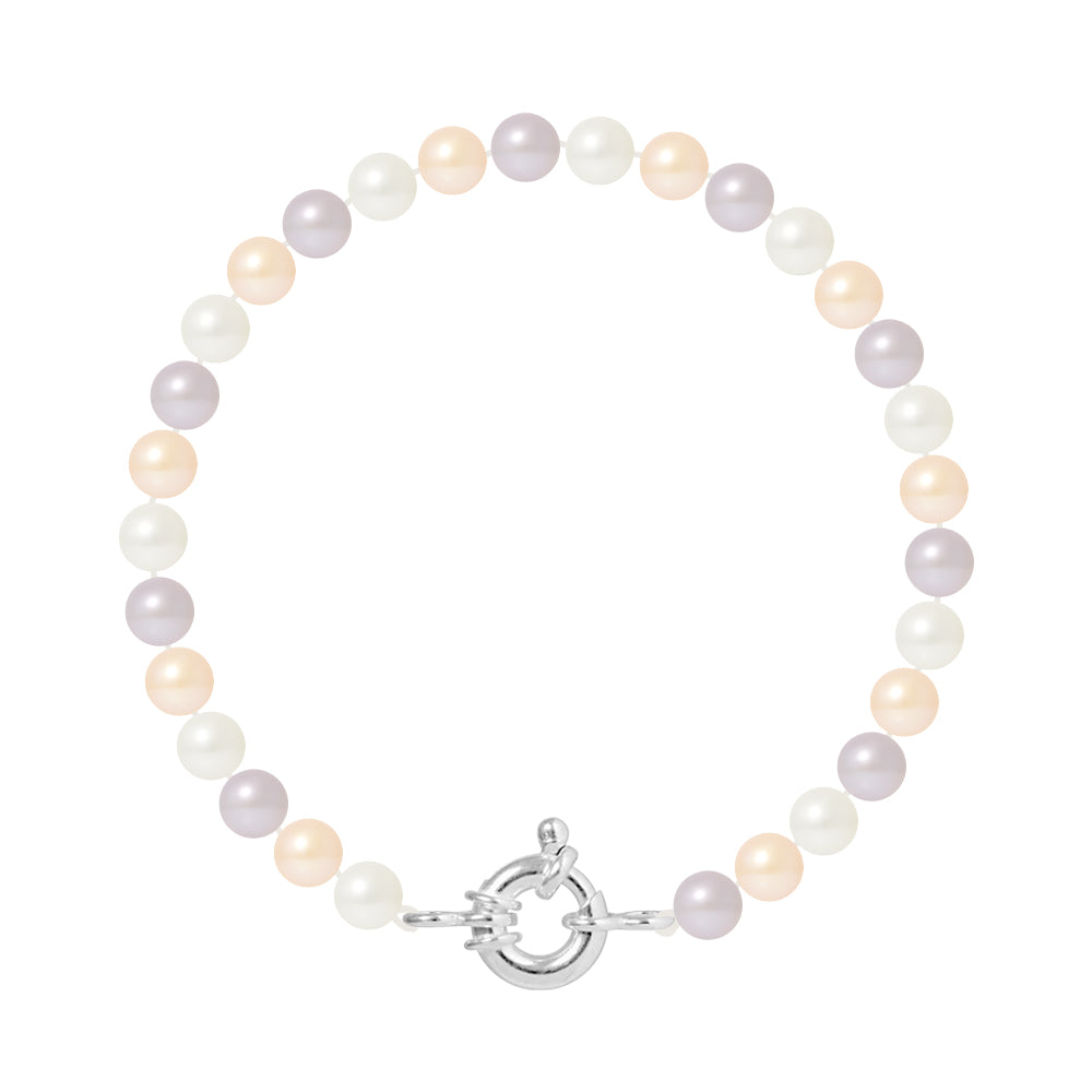 PERLINEA - Round Cultured Pearl Bracelet 6-7 mm Multicolor - Women's Jewelry