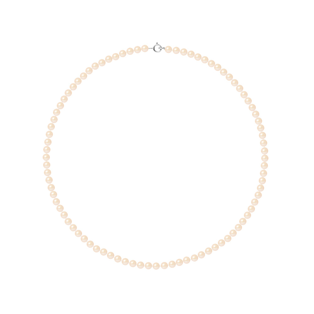 PERLINEA - Round Cultured Pearl Necklace 4-5 mm Natural Pink - Women's Jewelry