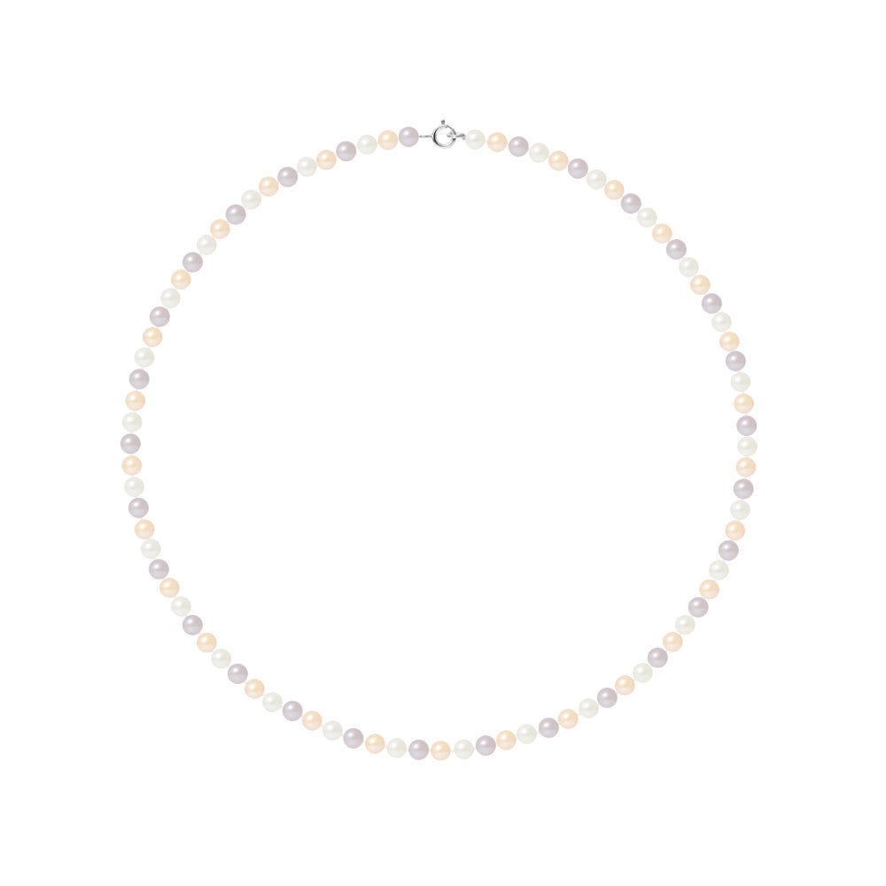 PERLINEA - Round Cultured Pearl Necklace 4-5 mm Multicolor - Women's Jewelry