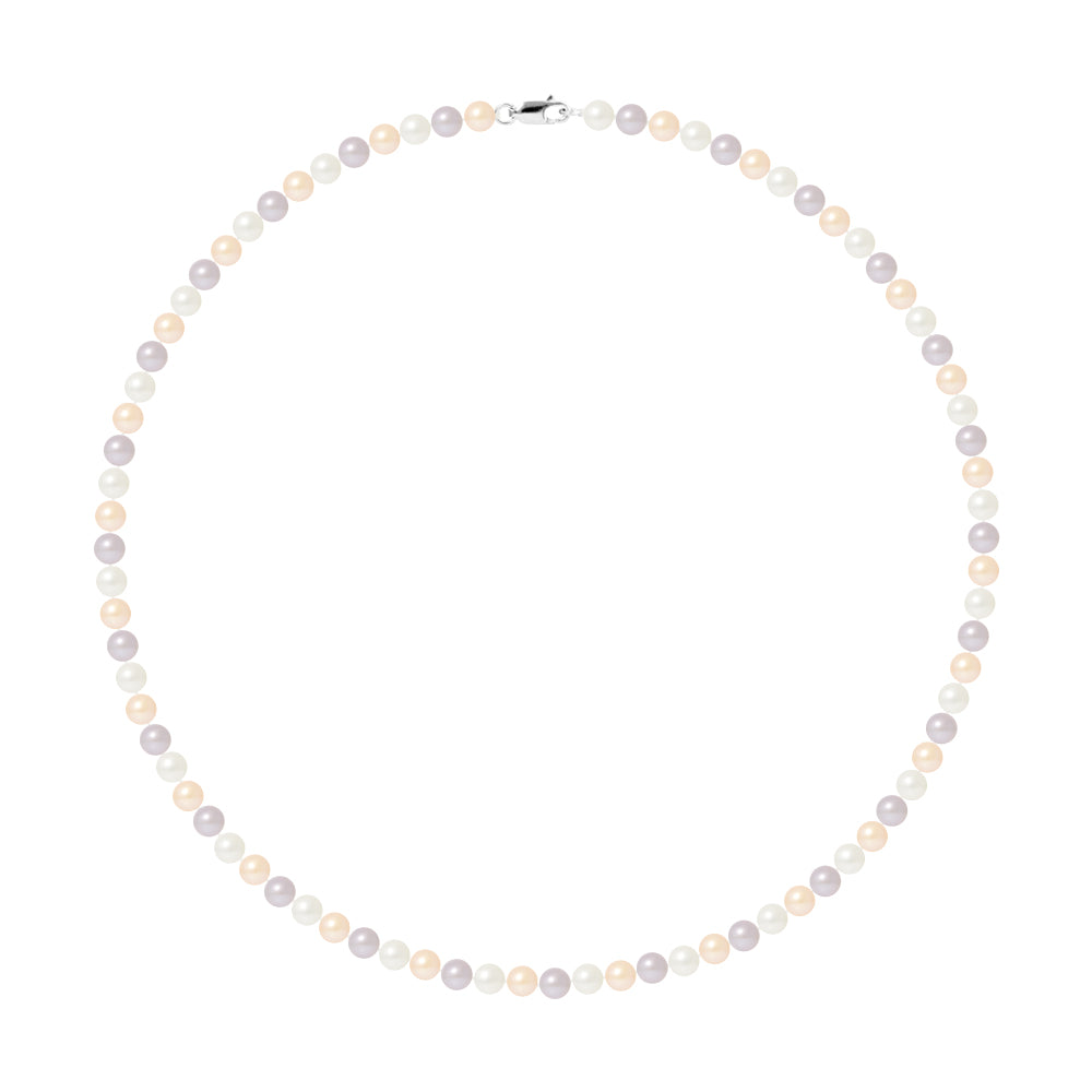 PERLINEA - Round Cultured Pearl Necklace 5-6 mm Multicolor - Women's Jewelry