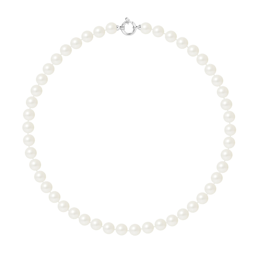 PERLINEA- Cultured Pearl Necklace- Diameter 8-9 mm White- Women's Jewelry