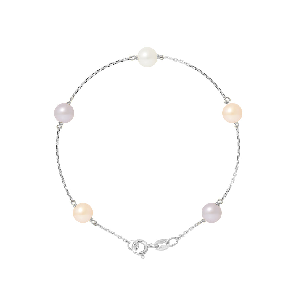 PERLINEA - Round Cultured Pearl Bracelet 6-7 mm Multicolor - Women's Jewelry