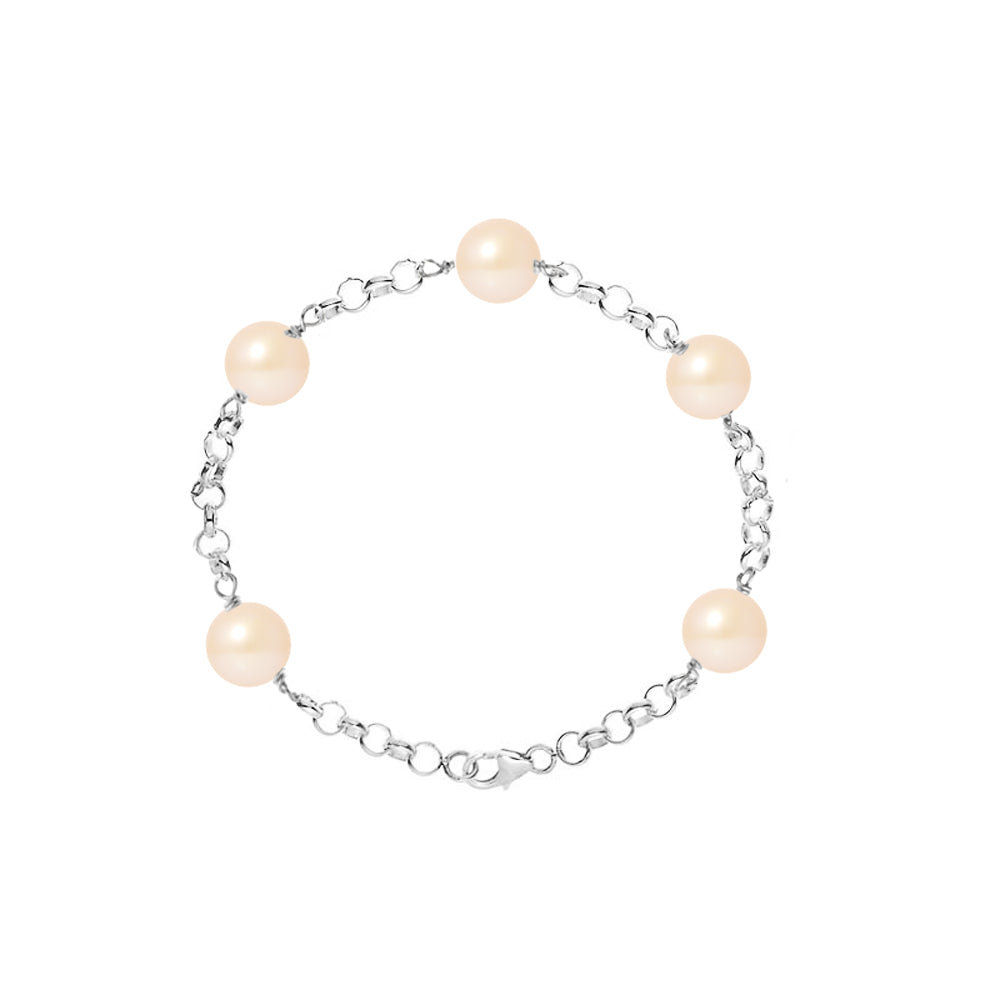 PERLINEA - Cultured Pearl Bracelet - Diameter 9-10 mm Pink - Women's Jewelry