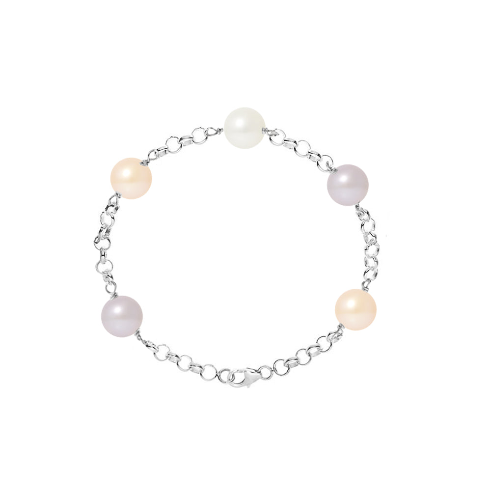 PERLINEA - Cultured Pearl Bracelet - Diameter 9-10 mm Multicolor - Women's Jewelry