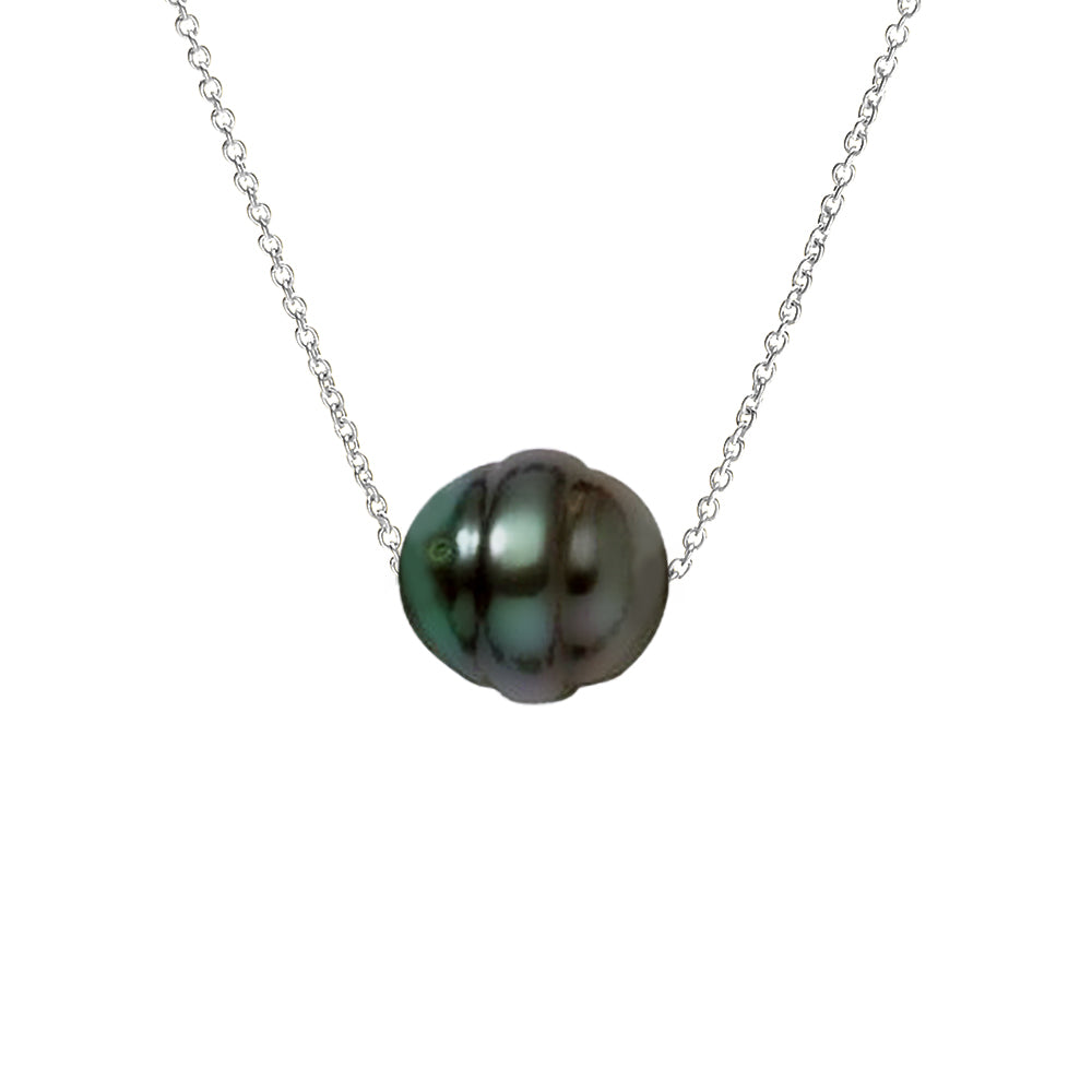 PERLINEA - Tahitian Cultured Pearl Necklace 8-9 mm - Women's Jewelry