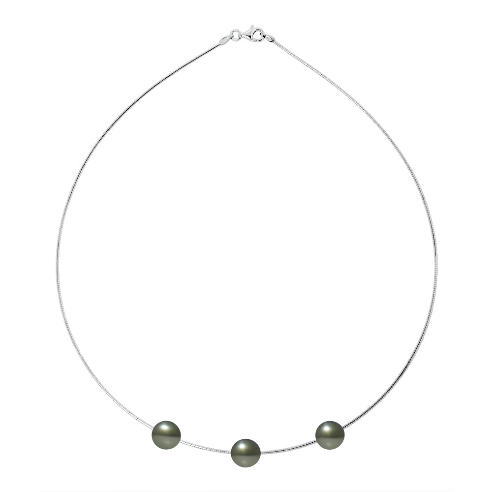 PERLINEA - Tahitian Cultured Pearl Necklace 9-10 mm - Women's Jewelry