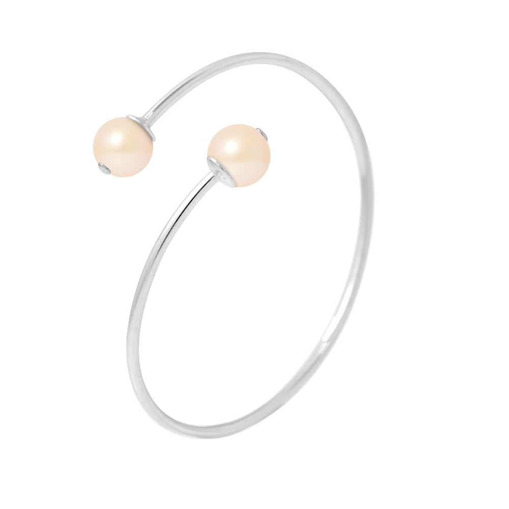 PERLINEA- Bracelet- Freshwater Cultured Pearls Diameter 9-10 mm White- Women's Jewelry- 925 Thousandths Silver