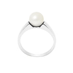 Bague perle blanche