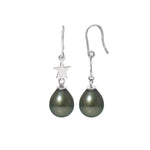 Boucles d'oreilles perles noires